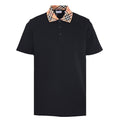 Burberry Short-Sleeve Polo Shirt with Check Collar Detail