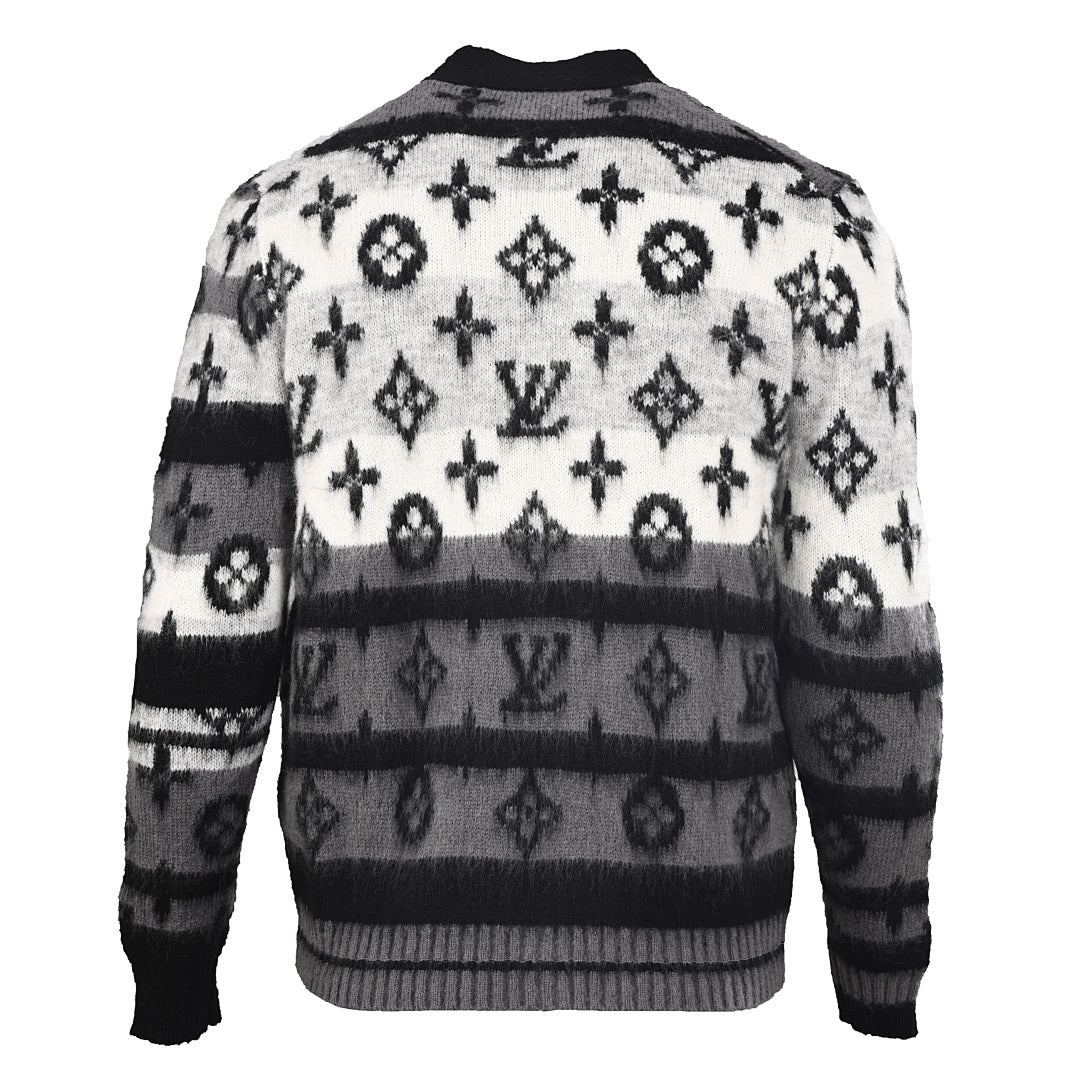 Louis Vuitton Monogram Jacquard Cotton Sweatshirt – Tonal Luxury Streetwear