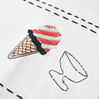 Fendi Roma Gelato Embroidered T-Shirt — White