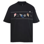 Fendi Roma Gelato Embroidered T-Shirt — Black
