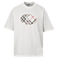 Burberry Short-Sleeve T-Shirt with Classic Check & Equestrian Knight Emblem