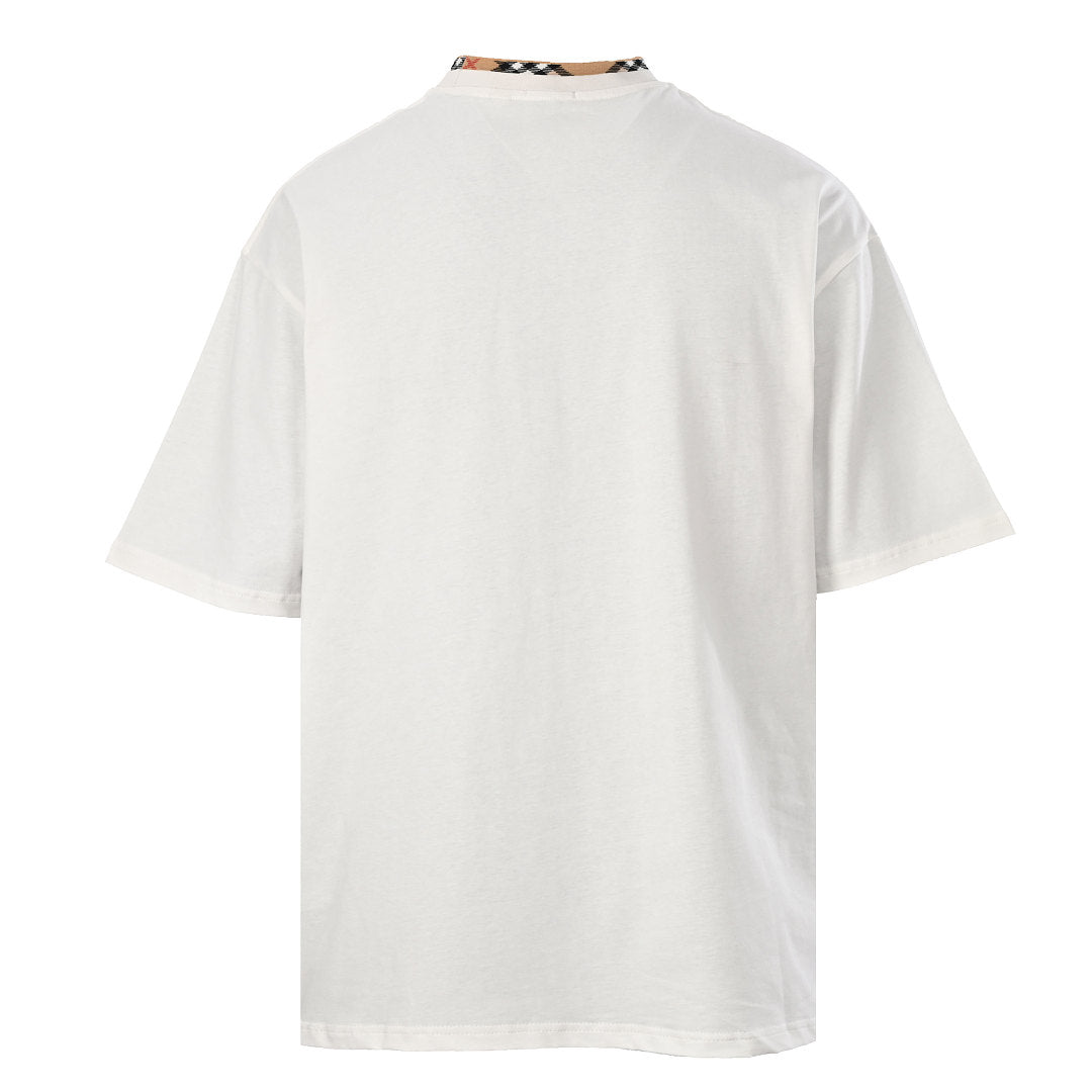 Burberry Check-Trim Neckline & Chest Pocket T-Shirt