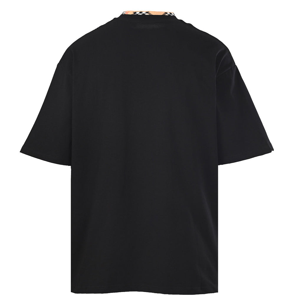 Burberry Check-Trim Neckline & Chest Pocket T-Shirt