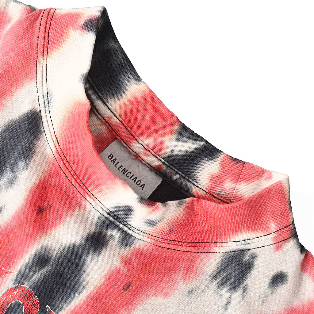 Balenciaga Hawaiian Tie-Dye Palm Tree Short-Sleeve Shirt