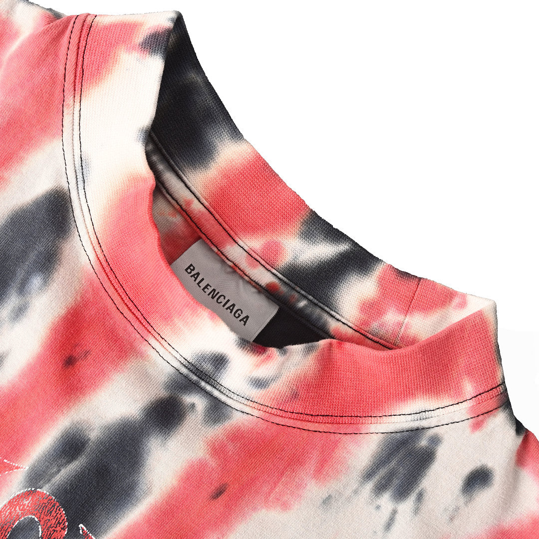 Balenciaga Hawaiian Tie-Dye Palm Tree Short-Sleeve Shirt