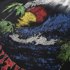 Balenciaga Hawaiian Tie-Dye Palm Tree Short-Sleeve Shirt