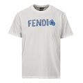 Fendi Roma Floral Embroidered Logo T-Shirt — White