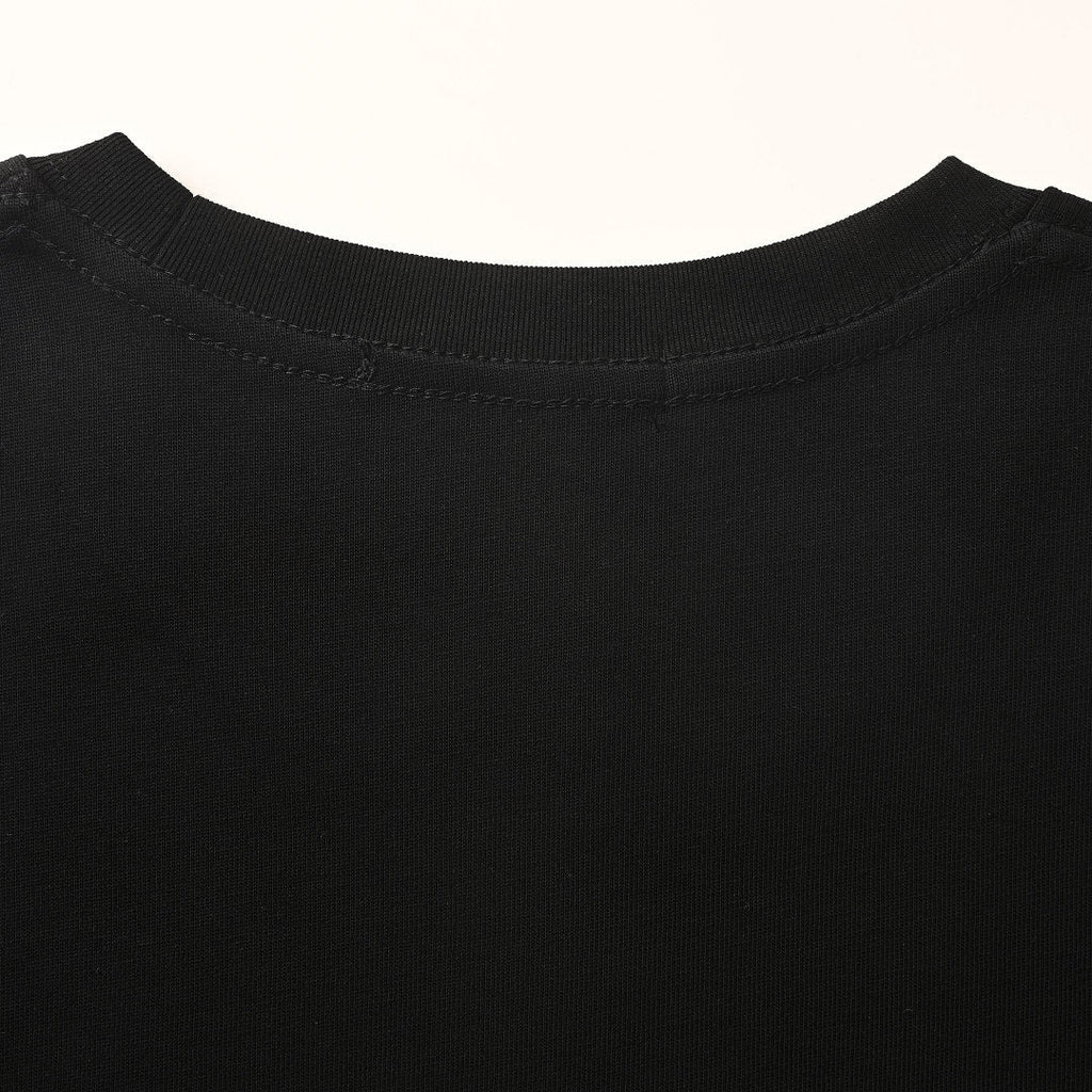 PRADA T-shirt with small figure graphic at the neckline