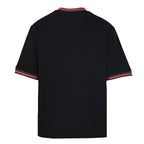 Gucci Ribbed-Trim Letter Embroidery T-Shirt