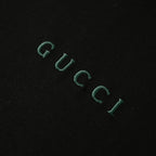 Gucci Ribbed-Trim Letter Embroidery T-Shirt
