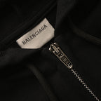 BALENCIAGA Soccer 6B Reflective Print Zip-Up Hooded Jacket