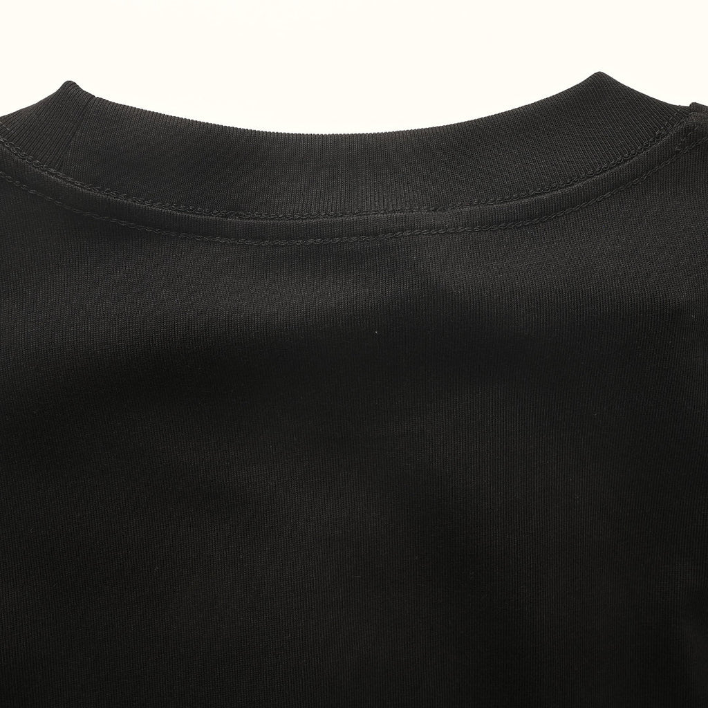 Prada Long-Sleeve T-Shirt with Re-Nylon Chest Pocket and Triangle Logo