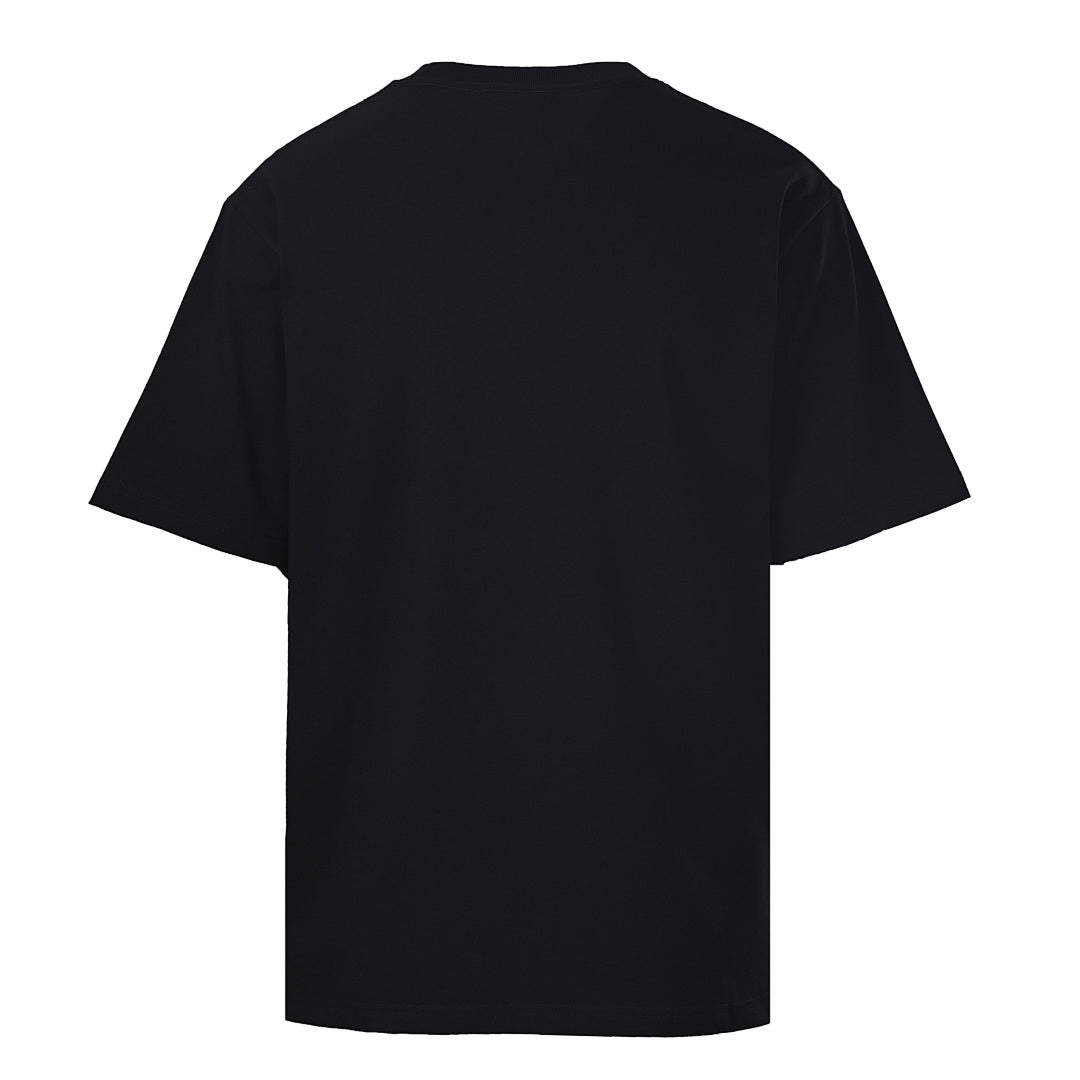 Prada Striped Panel T-Shirt with Triangle Logo