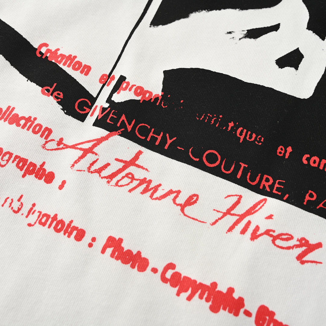 Givenchy Automne Hiver Archive Photo Print Oversized T-Shirt – White