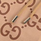 Gucci Camel All-Over Monogram Print Hooded Zip Jacket with Heritage Stripe