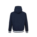 Gucci Navy Full-Zip Stripe Chest Wordmark Embroidered Hoodie