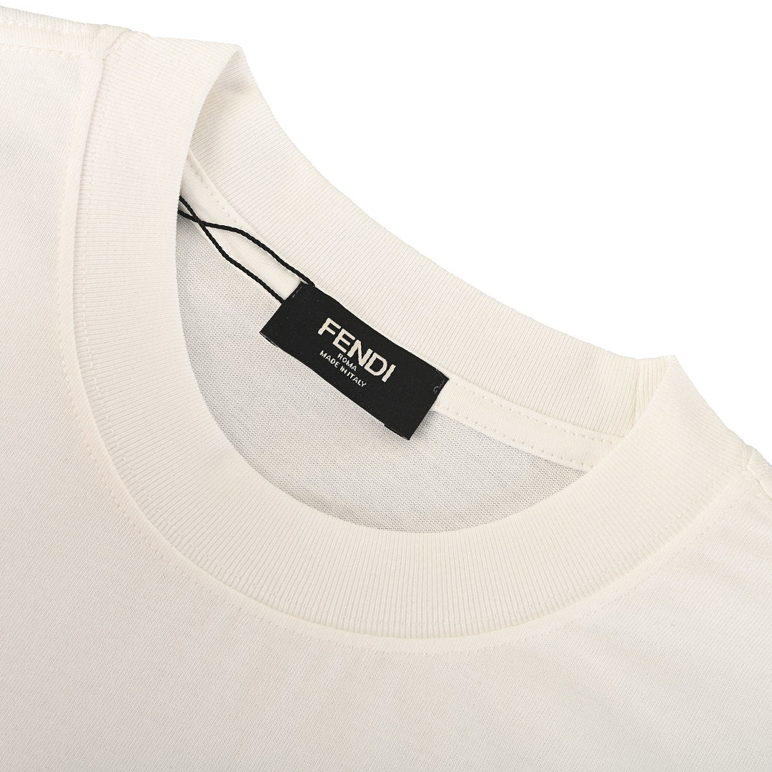 Fendi Roma FF Monogram Bag Bugs Graphic T-Shirt — Off-White