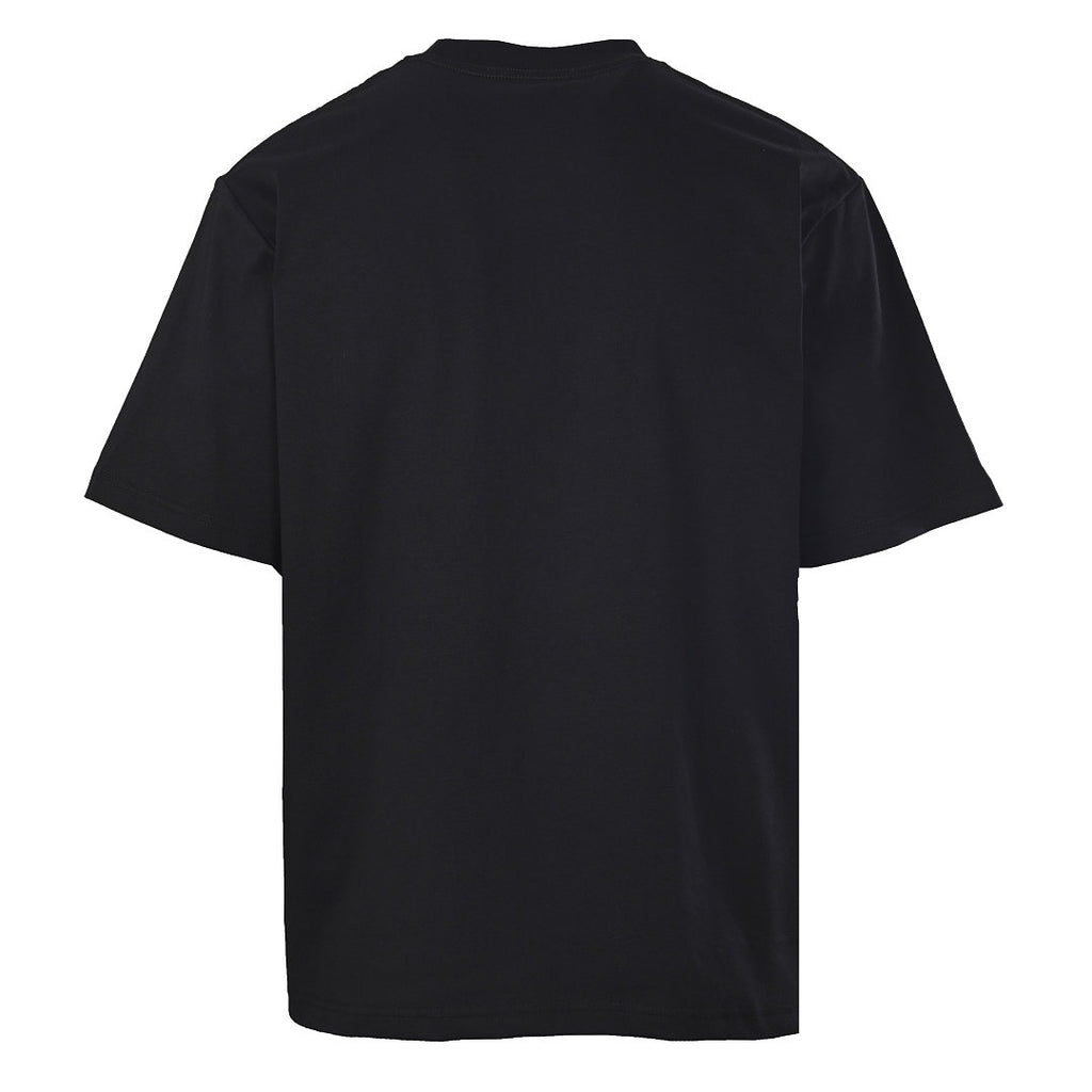 Fendi Roma Floral Embroidered Logo T-Shirt — Black