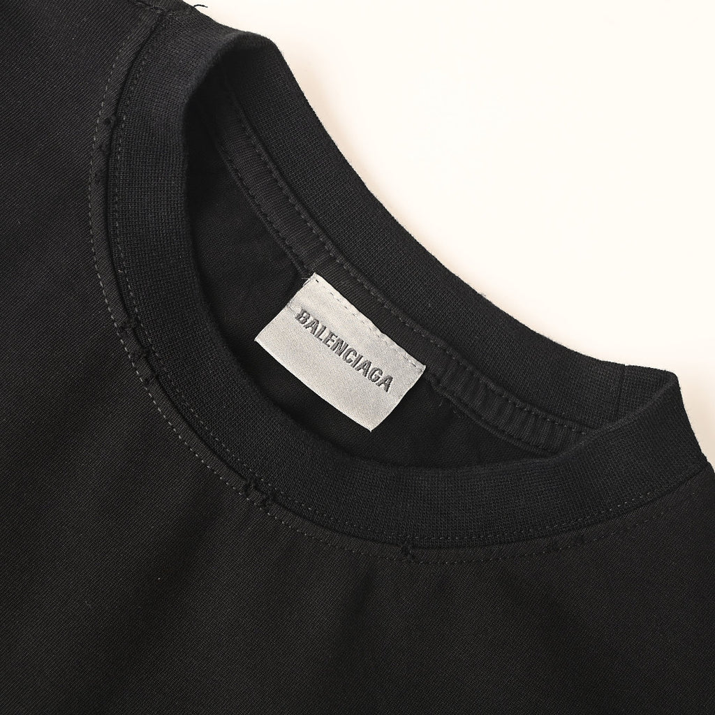 BALENCIAGA Green Tape Graffiti Short-Sleeve T-Shirt