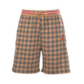 Burberry Horse-Embroidered Plaid Shorts