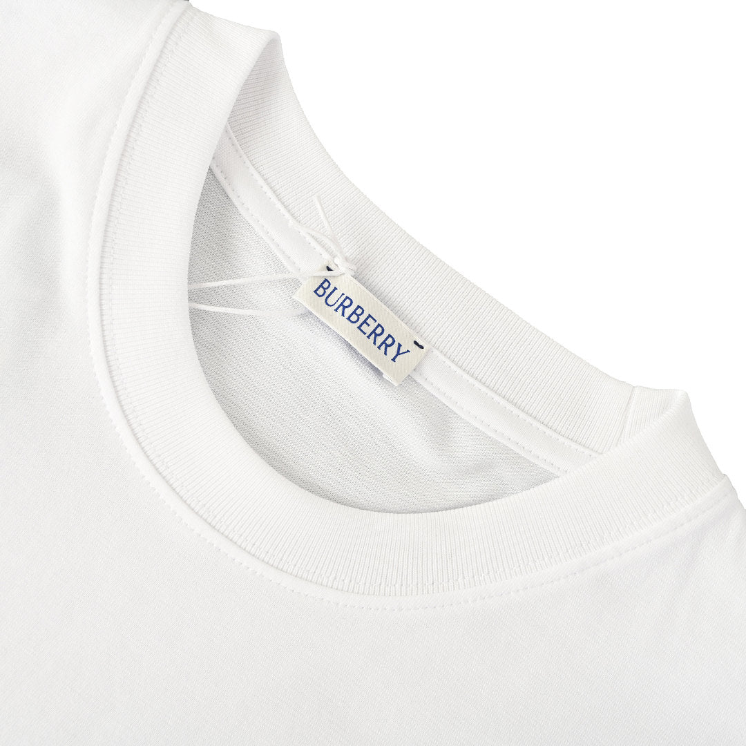 Burberry Short-Sleeve T-Shirt with Pocket & Equestrian Knight Embroidery