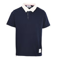 Thom Browne Contrast Collar Rugby Polo Shirt – Navy