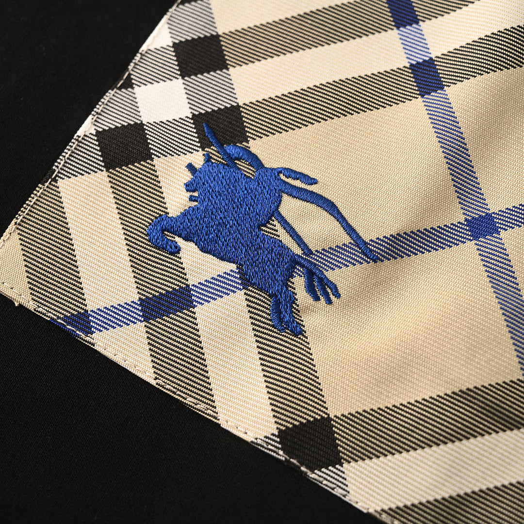 Burberry Short-Sleeve T-Shirt with Pocket & Equestrian Knight Embroidery