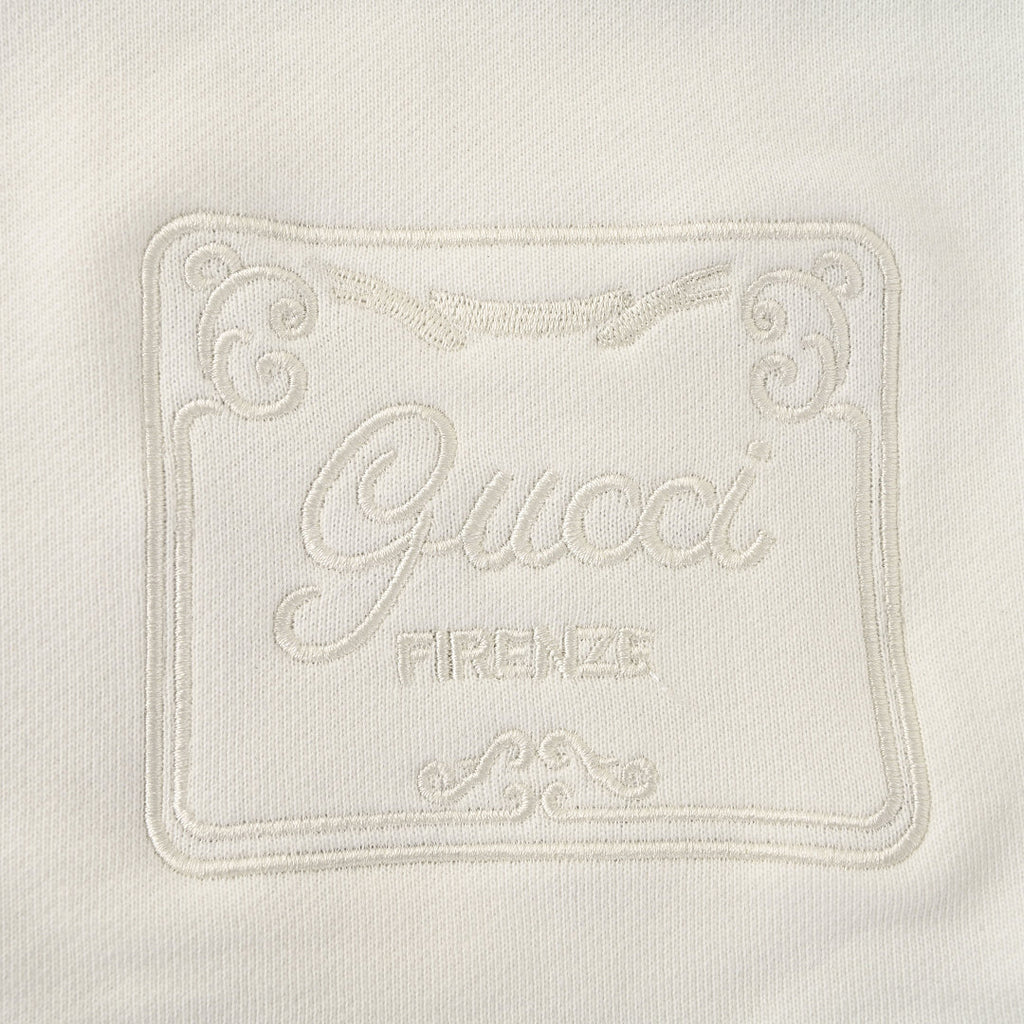 Gucci Script Logo Patch Cotton Sweat Shorts – Off-White