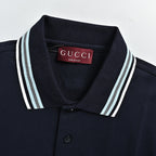 Gucci 2026 Striped Collar Piqué Polo — Ivory | Made in Italy
