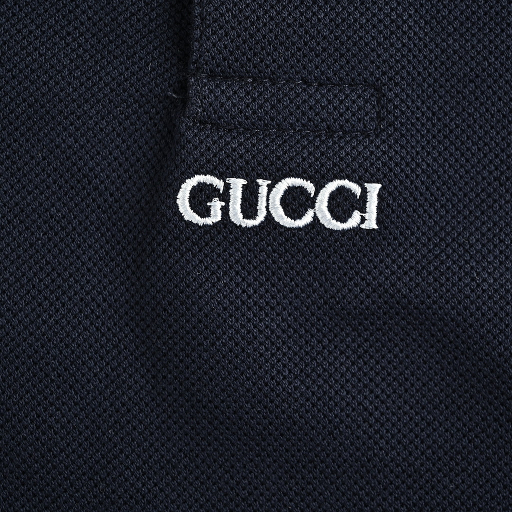 Gucci 2026 Striped Collar Piqué Polo — Ivory | Made in Italy