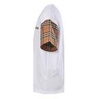 Burberry Short-Sleeve T-Shirt with Check-Pattern Sleeve Panels & Embroidered Logo