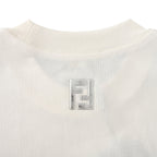 Fendi Roma FF Geometric Embroidered Patch T-Shirt — Off-White