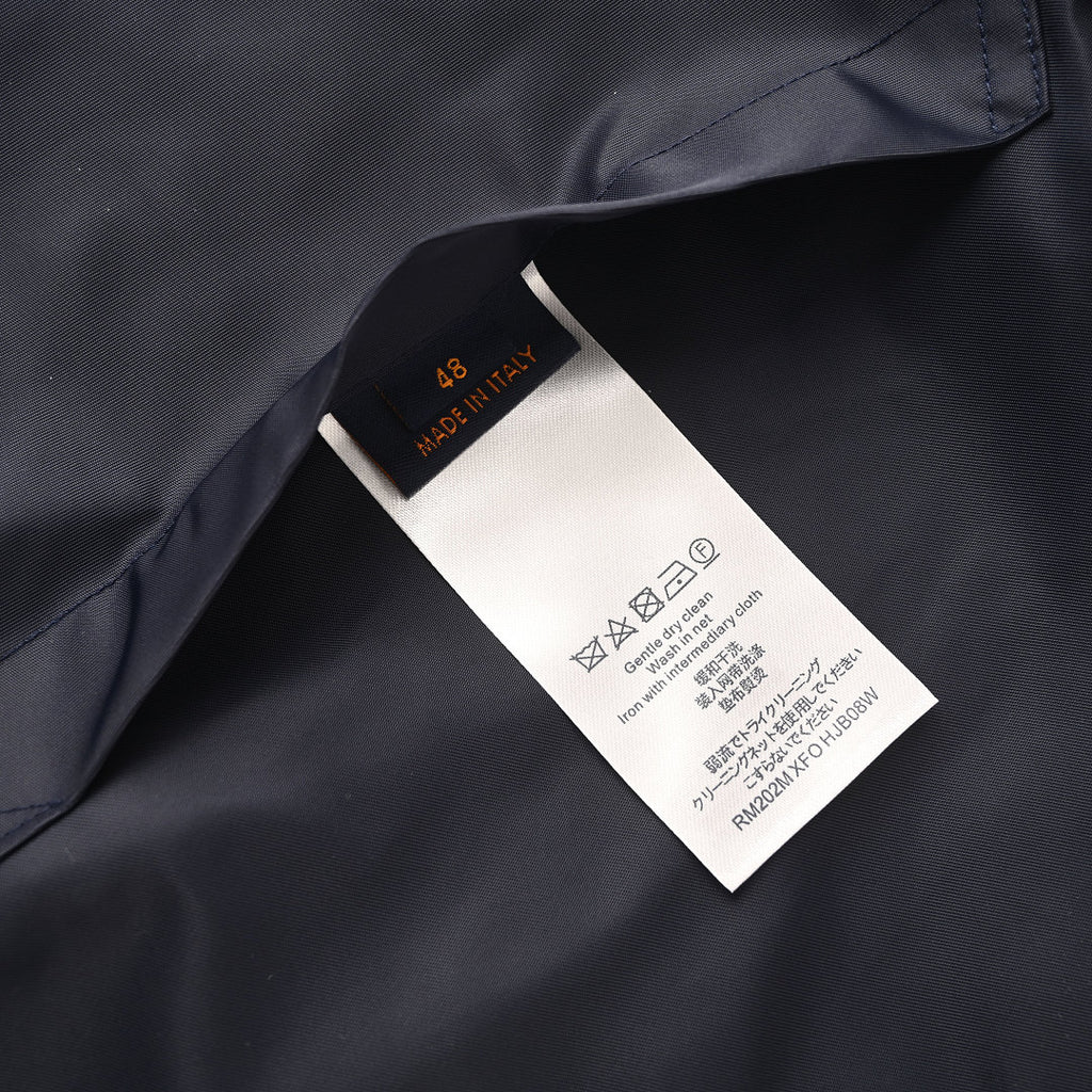 Louis Vuitton Hooded Nylon Windbreaker Jacket — Navy