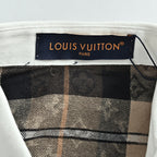 LOUIS VUITTON Monogram Plaid Shirt with Contrast Collar