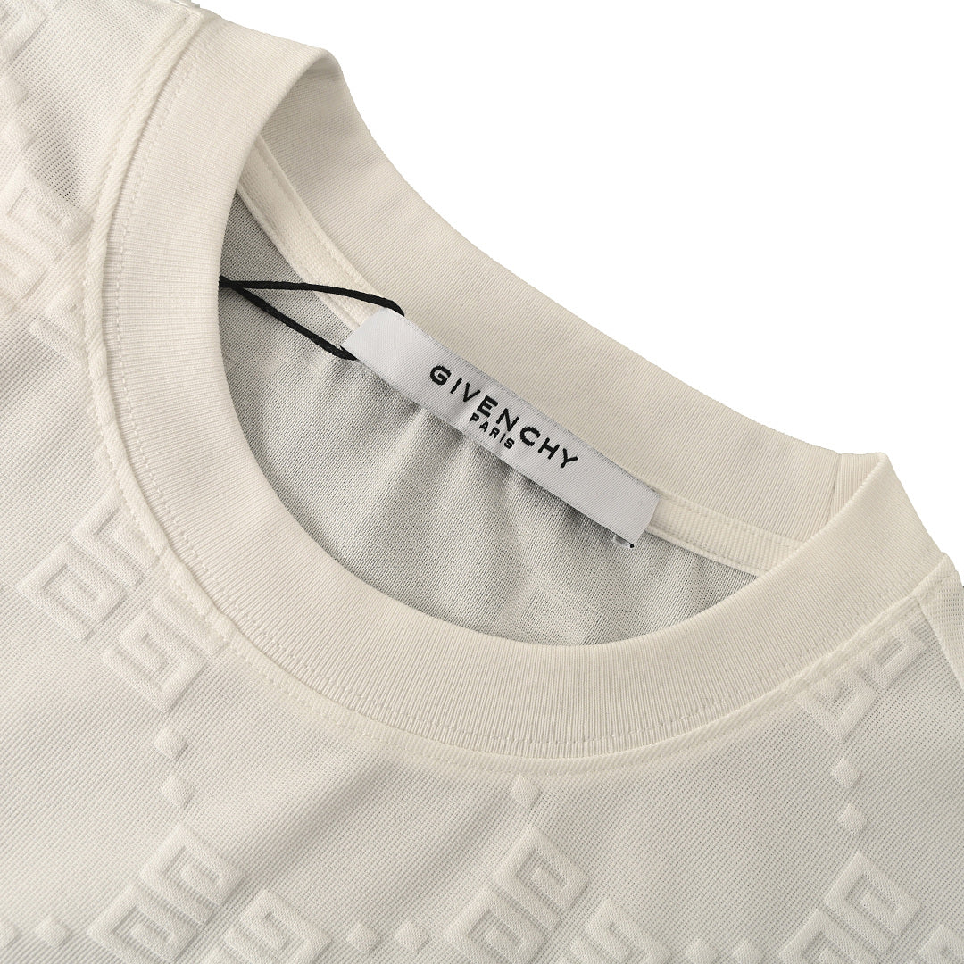 Givenchy All-Over 4G Monogram Tonal Oversized T-Shirt – Light Grey