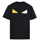 Fendi Roma Bag Bugs Eyes Oversized Print T-Shirt — Black