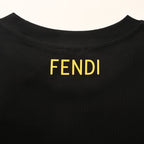 Fendi Roma Bag Bugs Eyes Oversized Print T-Shirt — Black