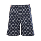 Gucci GG Monogram Print Web Stripe Shorts – Navy