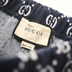 Gucci GG Monogram Print Web Stripe Shorts – Navy
