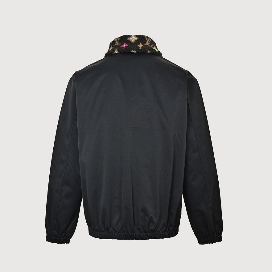 LOUIS VUITTON × Tyler the Creator Black Harrington Jacket with Monogram Sherpa Collar