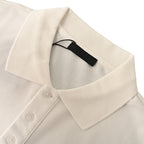 Prada Metal Triangle Logo Polo Shirt