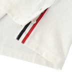 Thom Browne RWB Tipped Crew Neck Relaxed T-Shirt – White