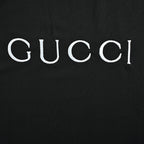 Gucci 2026 Dual-Logo Embroidered T-Shirt — Black | Made in Italy