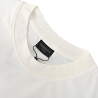 Balenciaga Silver Raised Tape Logo T-Shirt – White
