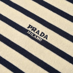 PRADA Inverted Triangle Logo Embroidered T-Shirt