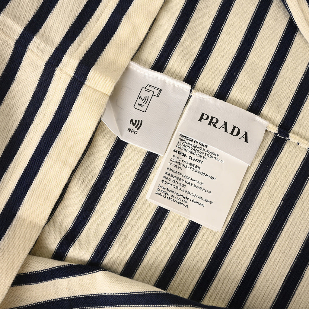 PRADA Inverted Triangle Logo Embroidered T-Shirt