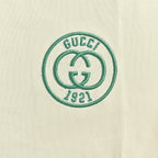Gucci 2026 GG 1921 Crest Embroidered T-Shirt — Ivory | Made in Italy