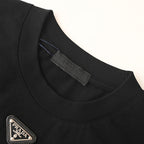 Prada T-Shirt with Under-Collar Triangle Logo