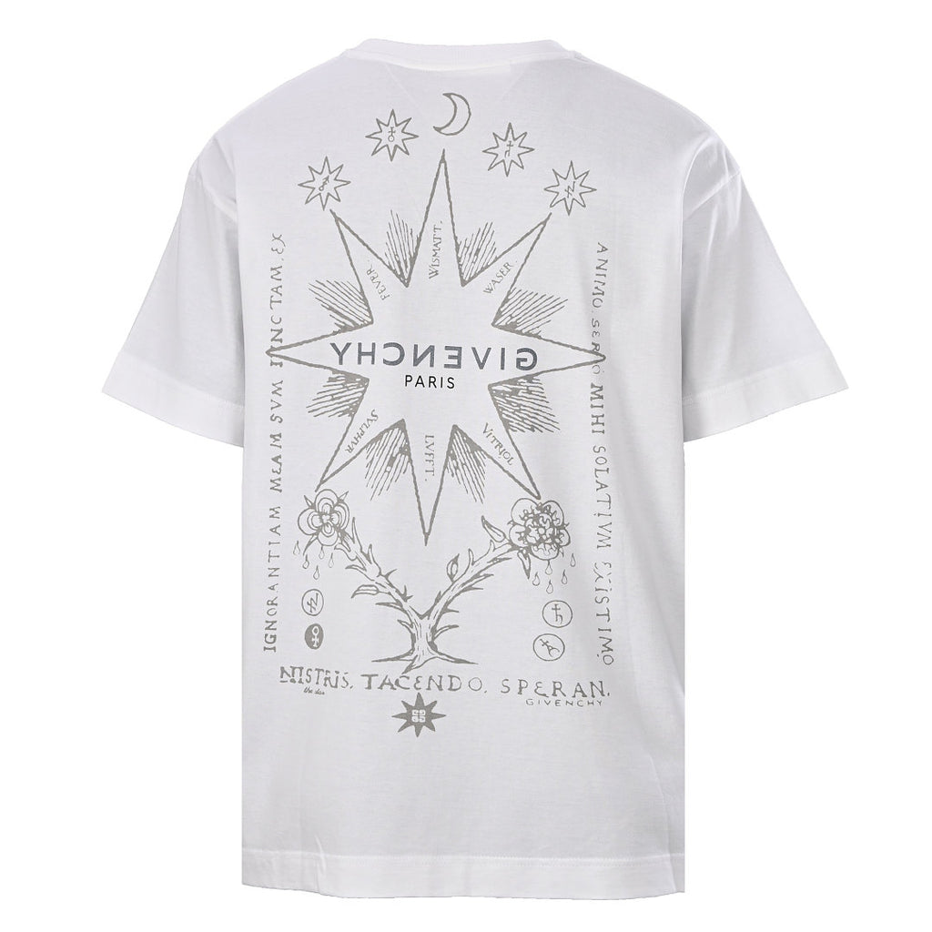 Givenchy Paris Star & Moon Logo Oversized T-Shirt – White