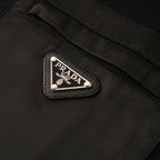 PRADA Velvet-Pocket T-Shirt with Triangle Logo Plaque